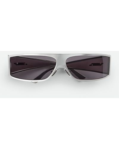 Bottega Veneta Bangle Wraparound Sunglasses - White