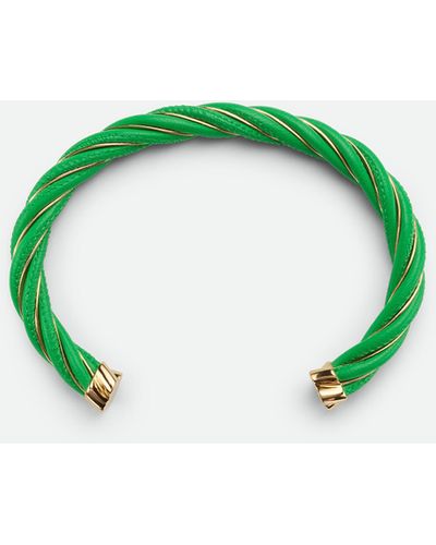 Bottega Veneta Twist Cuff Bracelet - Green
