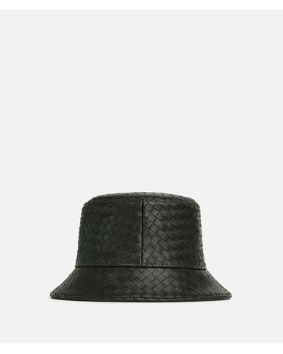 Bottega Veneta Intrecciato Leather Bucket Hat - Green