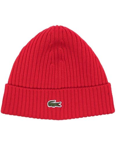Red Lacoste Hats for Men | Lyst