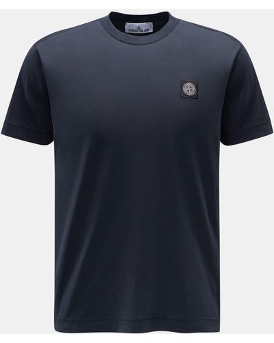 Stone Island Rundhals-T-Shirt - Schwarz