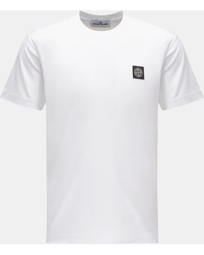 Stone Island Rundhals-T-Shirt - Weiß