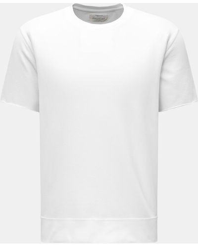 BOWERY NYC Kurzarm Rundhals-Sweatshirt - Weiß