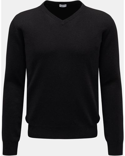 von Braun Cashmere V-Neck Pullover - Schwarz