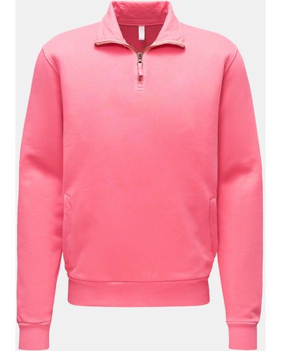04651/ A trip in a bag Sweat-Troyer 'Quarter Zip' - Pink