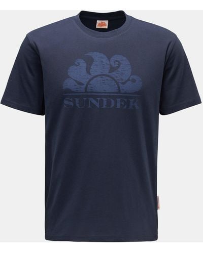 Sundek Rundhals-T-Shirt - Blau