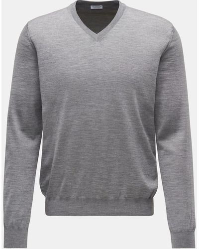 von Braun Feinstrick V-Neck Pullover - Grau