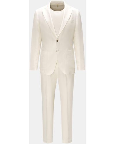 Santaniello Leinen Anzug - Weiß