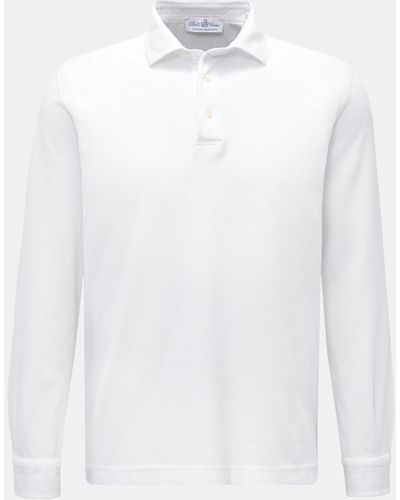 Della Ciana Longsleeve-Poloshirt - Weiß