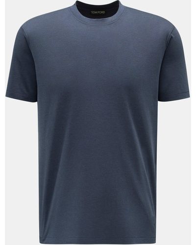 Tom Ford Rundhals-T-Shirt - Blau