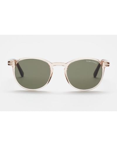 Tom Ford Sonnenbrille 'Andrea' beige/braun gemustert/grün - Mehrfarbig