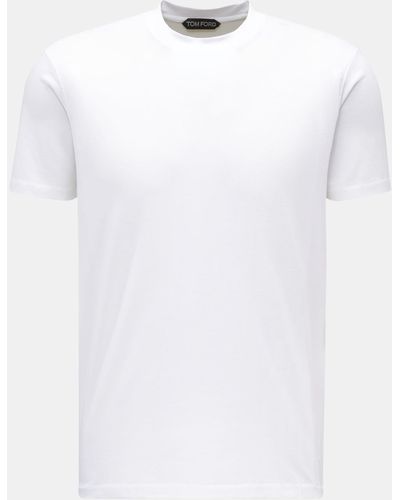 Tom Ford Rundhals-T-Shirt - Weiß