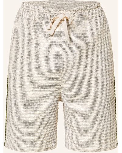Drole de Monsieur Tweed-Shorts mit Galonstreifen - Weiß