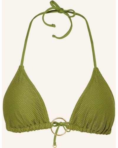 Banana Moon Triangel-Bikini-Top mit Glitzergarn - Grün