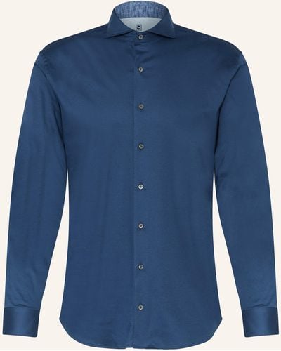 Van Laack Jerseyhemd Tailor Fit - Blau