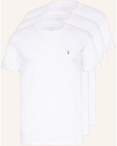 AllSaints 3er-Pack T-Shirts TONIC - Weiß