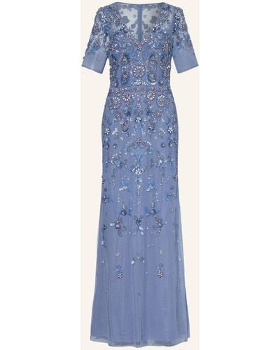 Adrianna Papell Abendkleid mit Pailletten - Blau