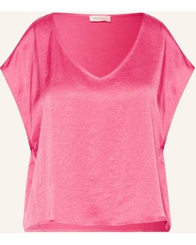 American Vintage Blusenshirt aus Satin - Pink