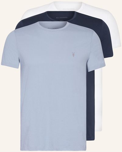 AllSaints 3er-Pack T-Shirts TONIC - Blau