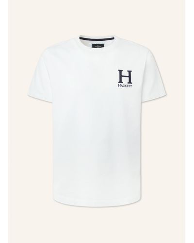 Hackett T-Shirt HERITAGE H TEE - Natur