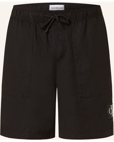 Calvin Klein Shorts mit Leinen - Schwarz