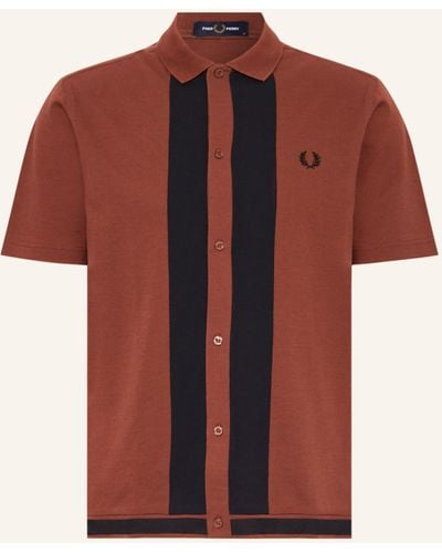 Fred Perry Piqué-Poloshirt PANEL - Rot