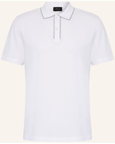 Brioni Piqué-Poloshirt - Weiß