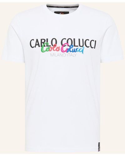 carlo colucci T-Shirt CAMISA - Weiß
