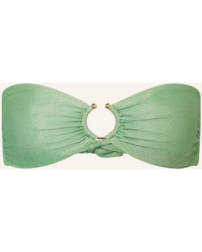 Guess Bandeau-Bikini-Top mit Glitzergarn - Grün