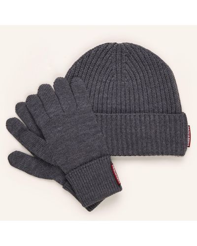 DSquared² Set: Mütze und Handschuhe - Blau