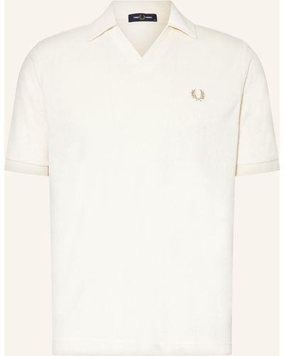 Fred Perry Frottee-Poloshirt - Natur