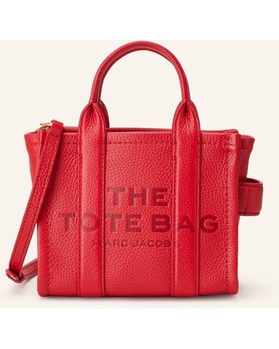 Marc Jacobs Shopper THE CROSSBODY TOTE BAG LEATHER - Rot