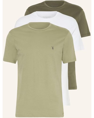 AllSaints 3er-Pack T-Shirts TONIC - Grün