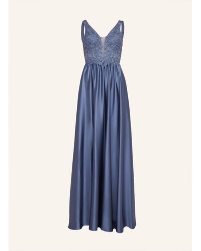 Unique Abendkleid SATIN ROMANCE DRESS - Blau