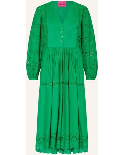 FROGBOX Kleid mit Spitze - Grün