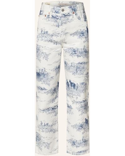 Levi's Straight Jeans RIBCAGE STRAIGHT ANKLE - Weiß