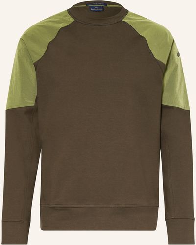 Paul & Shark Sweatshirt im Materialmix - Grün