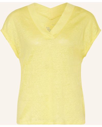 Ouí T-Shirt aus Leinen - Gelb