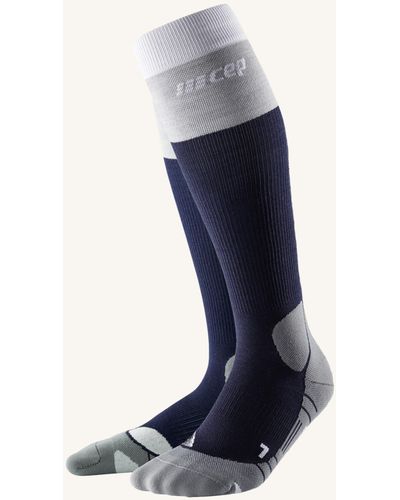 Cep Trekking-Socken LIGHT MERINO KNEE-HIGH mit Kompression - Blau