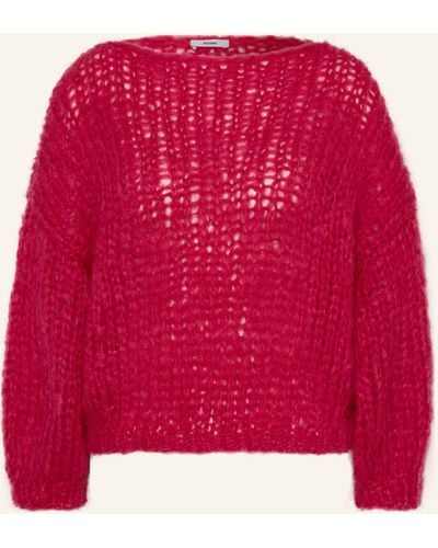 Maiami Oversized-Pullover aus Mohair - Rot