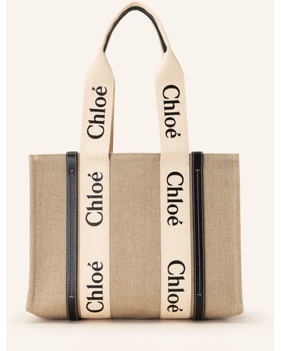 Chloé Großer Woody Shopper - Natur