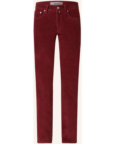 Pierre Cardin Cordhose LYON Tapered Fit - Rot
