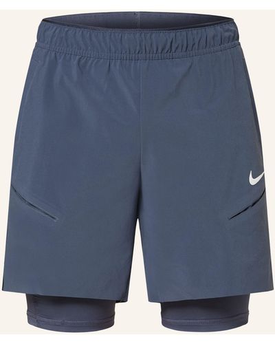 Nike 2-in-1-Tennisshort COURT SLAM - Blau