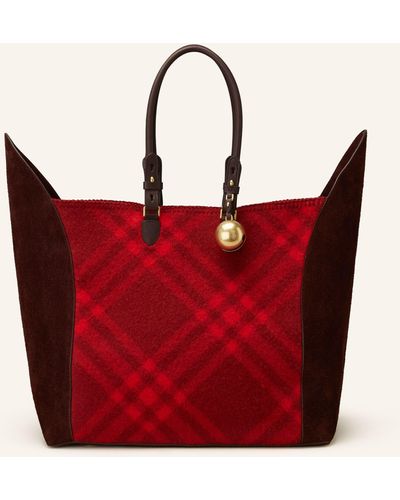 Burberry Shopper SHIELD TOTE mit Pouch - Rot