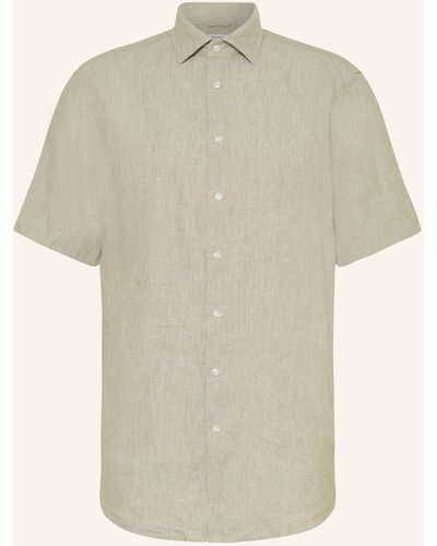 Seidensticker Kurzarm-Hemd Regular Fit aus Leinen - Weiß