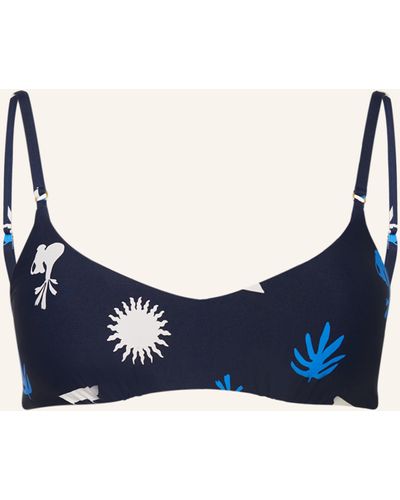 Seafolly Bralette-Bikini-Top LA PALMA zum Wenden - Blau