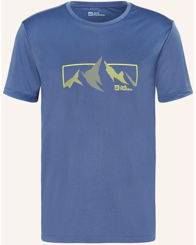 Jack Wolfskin T-Shirt PEAK GRAPHIC - Blau