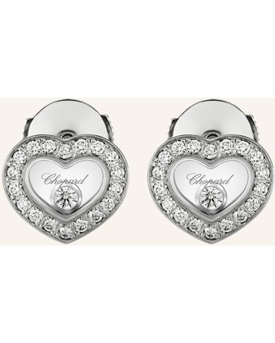 Chopard Ohrring HAPPY DIAMONDS ICONS Ohrringe aus 18 Karat Weißgold und Diamanten - Mettallic