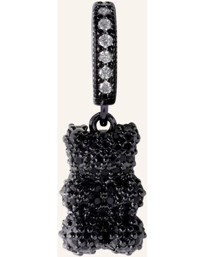Crystal Haze Jewelry Anhänger BLACK PAVE BEAR WITH PAVE CONNECTOR- KETTENANHäNGER by GLAMBOU - Natur