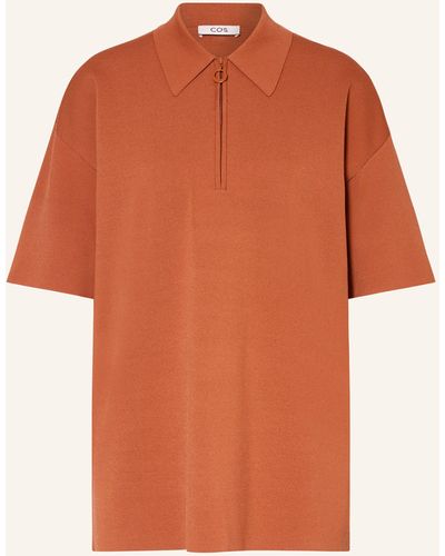 COS Strick-Poloshirt - Orange
